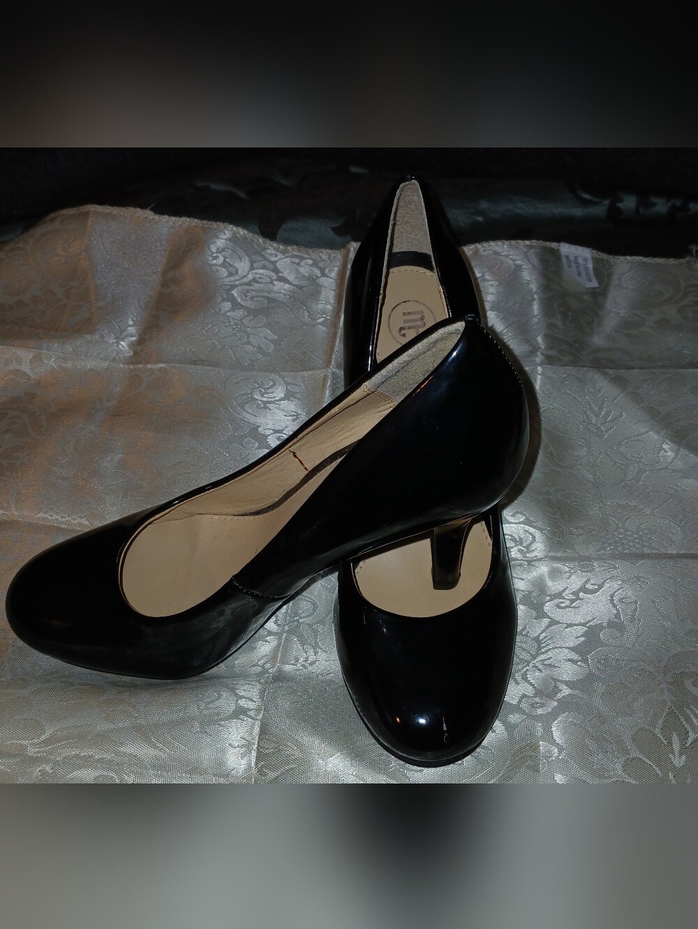 Madewell Black Patent Round-Toe Pumps